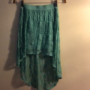 Lace Teal Skirt Size M